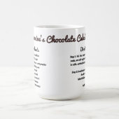 チョコレートケパーソナライズされたーキレシピマグカップ コーヒーマグカップ (中央)