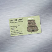 チョコレートケーキお洒落顔キャラクター マグネット名刺 (インサイチュ)