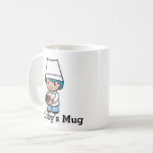 チョコレートケーキでシェフをパーソナライズ コーヒーマグカップ (正面左)