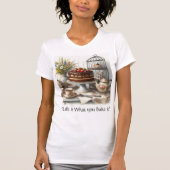 チョコレートケーキでティータイム Tシャツ (正面)