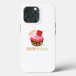 チョコレートケーキと可愛い70歳のデザイン iPhone 13 PROケース
