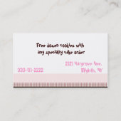 チョコレートケーキのベーカリーの名刺 名刺 (裏面)