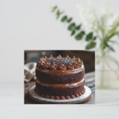 チョコレートケーキのレシピ ポストカード (スタンド正面)
