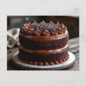 チョコレートケーキのレシピ ポストカード (正面)