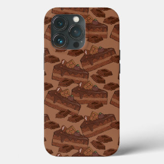 チョコレートケーキの切れ端の模様 iPhone 13 PROケース