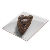 チョコレートケーキの部分の高い概観 タイル (側面)
