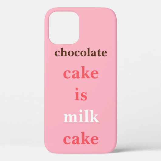 チョコレートケーキはミルクケーキ Case-Mate iPhoneケース iPhone 12ケース (裏面)