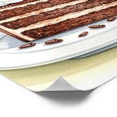 チョコレートケーキアートプリント ポスター (角)