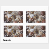 チョコレートケーキステッポップ・アートのカー 長方形シール (シート)