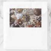 チョコレートケーキステッポップ・アートのカー 長方形シール (バッグ)