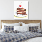 チョコレートケーキストレッチキャンバスウォールアート キャンバスプリント (インサイチュ (寝室))
