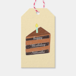 チョコレートケーキスライス ギフトタグ