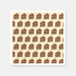 チョコレートケーキスライス スタンダードカクテルナプキン