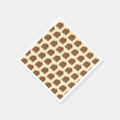 チョコレートケーキスライス スタンダードカクテルナプキン (角)