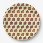 チョコレートケーキスライス ペーパープレート (正面)