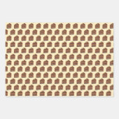 チョコレートケーキスライス ラッピングペーパーシート (正面3)