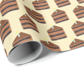 チョコレートケーキスライス ラッピングペーパー (ロールコーナー)