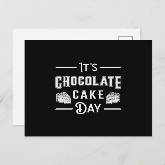 チョコレートケーキデイココアキャンディスウィートギフトアイディア ポストカード (正面/裏面)