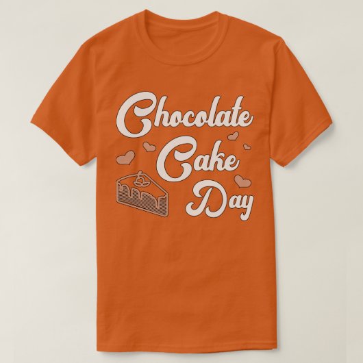 チョコレートケーキデイデザート甘いおいしい(1) Tシャツ (デザイン正面)