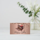 チョコレートケーキデザートスイーツ自家製ベーカリー 名刺 (スタンド正面)