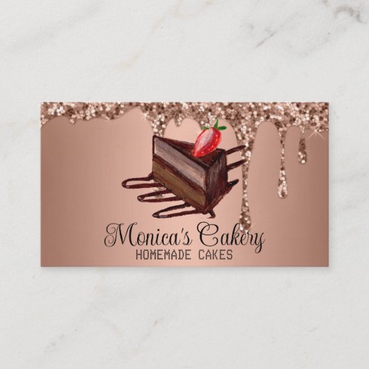 チョコレートケーキデザートスイーツ自家製ベーカリー 名刺 (正面)