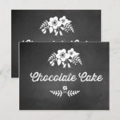 チョコレートケーキデザートテーブルの看板チョークボード ポストカード (正面/裏面)