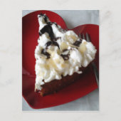 チョコレートケーキハートプレート ポストカード (正面)