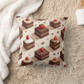 チョコレートケーキピロー クッション (ブランケット)