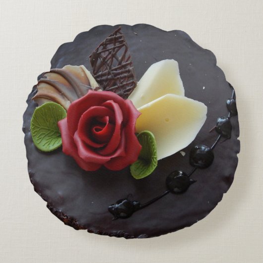 チョコレートケーキピロー ラウンドクッション (正面)
