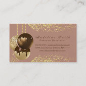 チョコレートケーキポップグリッターベーキングケーキデコレーター 名刺 (正面)