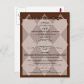 チョコレートケーキレシピはがき ポストカード (正面/裏面)