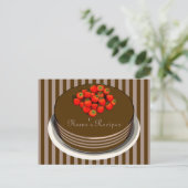 チョコレートケーキレシピカード ポストカード (スタンド正面)