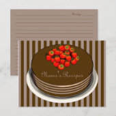 チョコレートケーキレシピカード ポストカード (正面/裏面)
