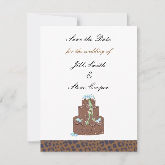 チョコレートケーキ保存日 セーブザデート (正面)