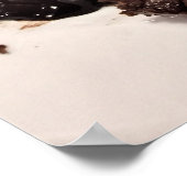 チョコレートケーキ写真 ポスター (角)