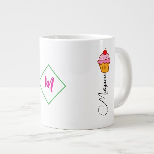 チョコレートケーキ用ファミリーマイクロ波安全マグカップ ジャンボコーヒーマグカップ (正面右)