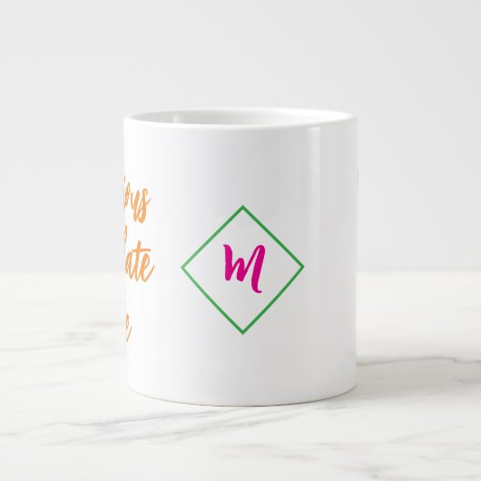 チョコレートケーキ用ファミリーマイクロ波安全マグカップ ジャンボコーヒーマグカップ (正面)