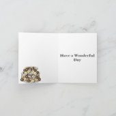 チョコレートケーキ編集可能誕生日カード カード (内部)