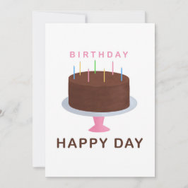 チョコレートケーキ誕生日カード サンキューカード