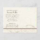 チョコレートケーキ誕生日パーティーへの招待 インビテーションポストカード (裏面)