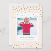 チョコレートケーキ誕生日パーティー 招待状 (裏面)