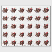 チョコレートケーキ食品水の色のデザートベーカー ラッピングペーパー (フラット)