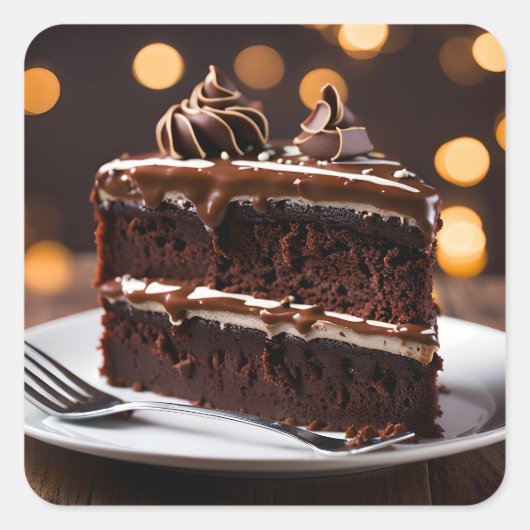チョコレートケーキ スクエアシール (正面)