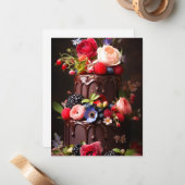 チョコレートケーキ ノートカード (正面/裏面インサイチュ)