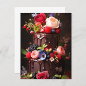 チョコレートケーキ ノートカード (正面/裏面)