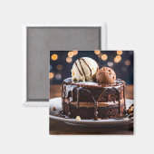 チョコレートケーキ マグネット (正面/裏面)