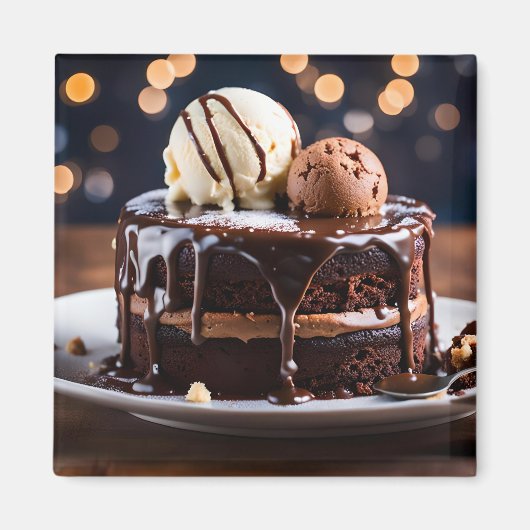チョコレートケーキ マグネット (正面)