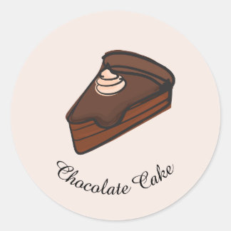 チョコレートケーキ ラウンドシール