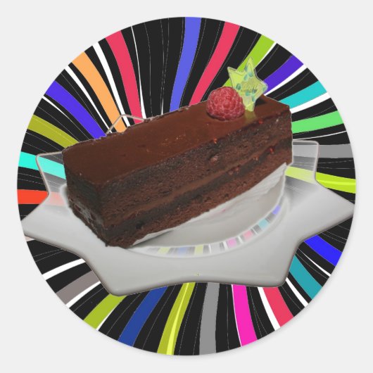 チョコレートケーキ ラウンドシール (正面)