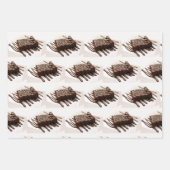 チョコレートケーキ ラッピングペーパーシート (正面)